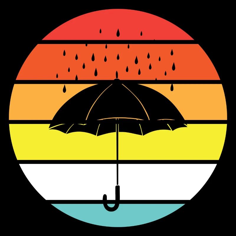 Umbrella - Raindrops, vintage - summer