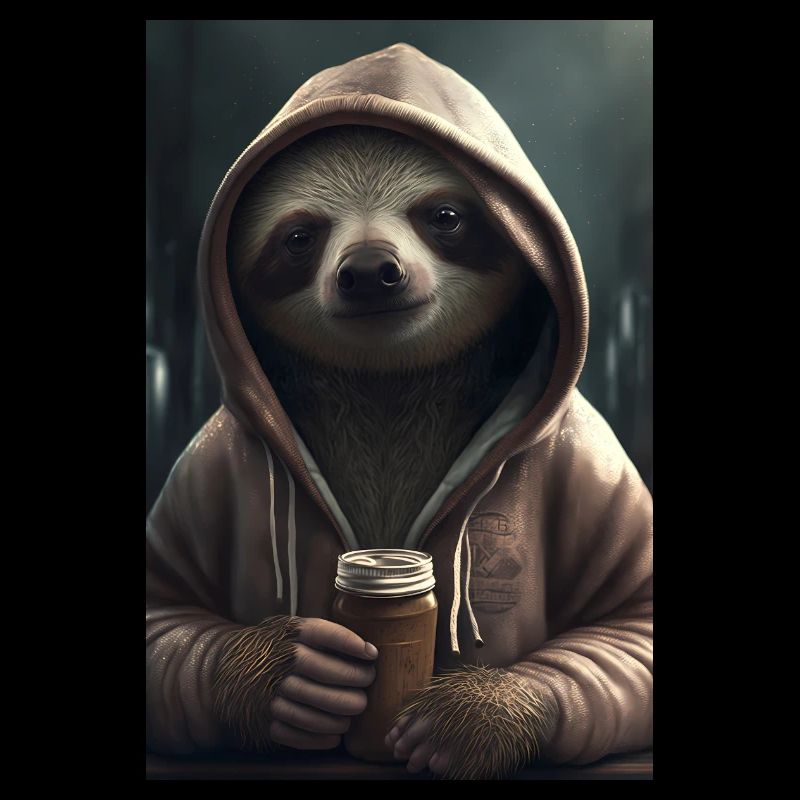 Faultier Morgenmuffel Kaffee Kollege Büro