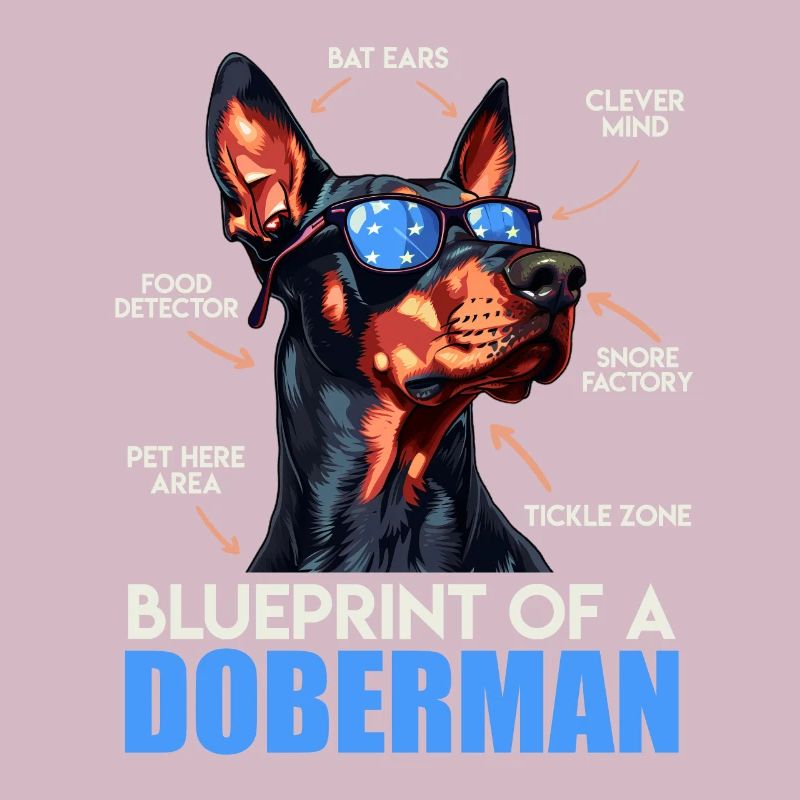 Doberman Besitzer BAUPLAN EINES DOBERMANNS Lustig
