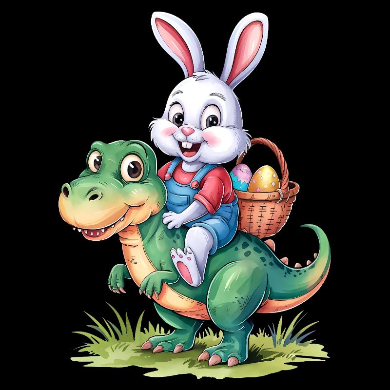 Lapin de Pâques Dinosaure Dino Pâques Drôle Mignon