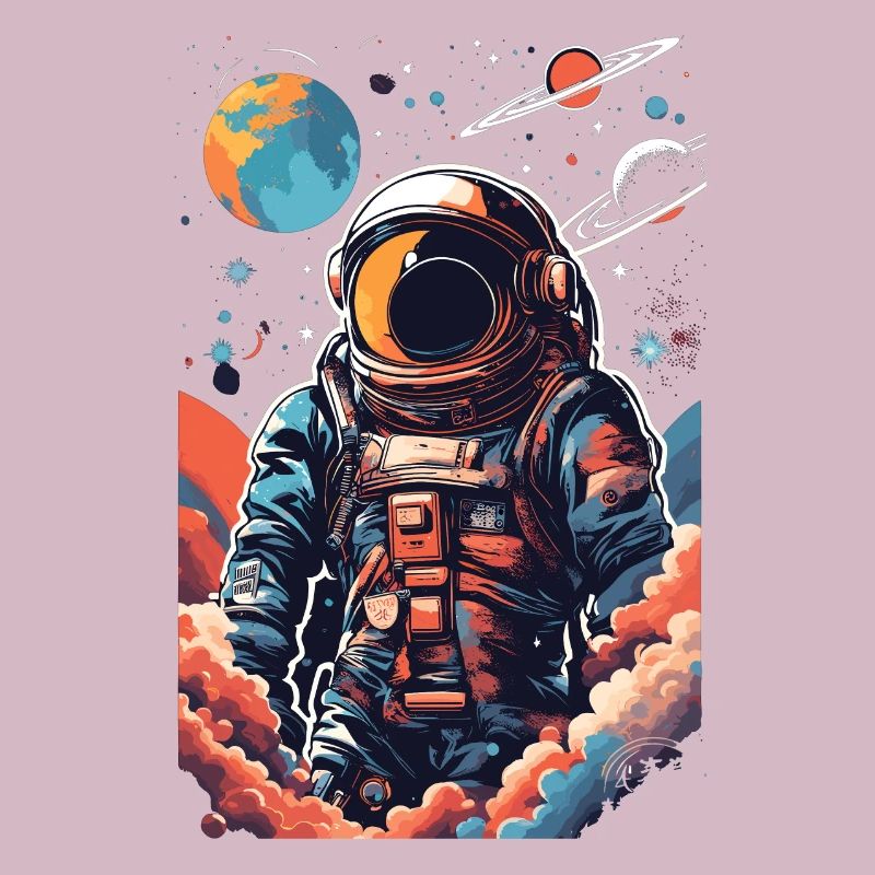 Astronaute cool dans l’espace