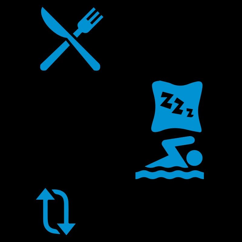 Essen Sie Schlaf schwimmen
