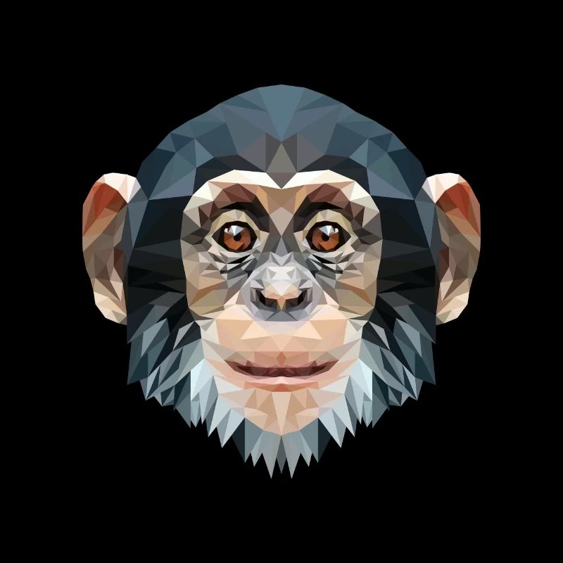 Polygone design singe chimpanzé
