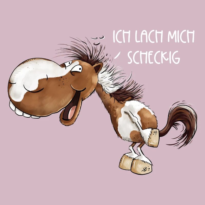 Ich lach mich scheckig Pferd Schecke