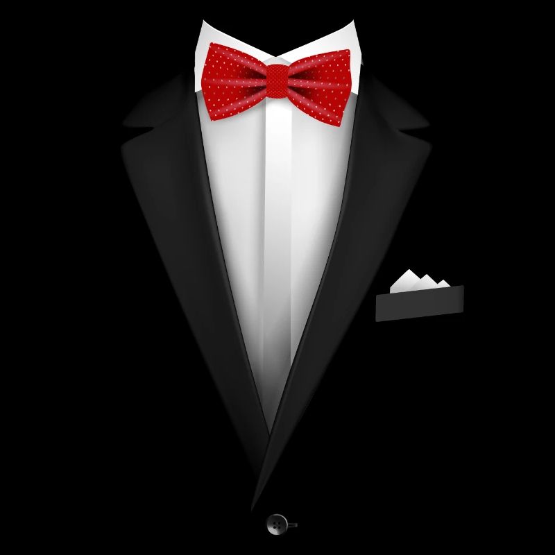 Conception de smoking avec nœud papillon rouge pour les mariages et