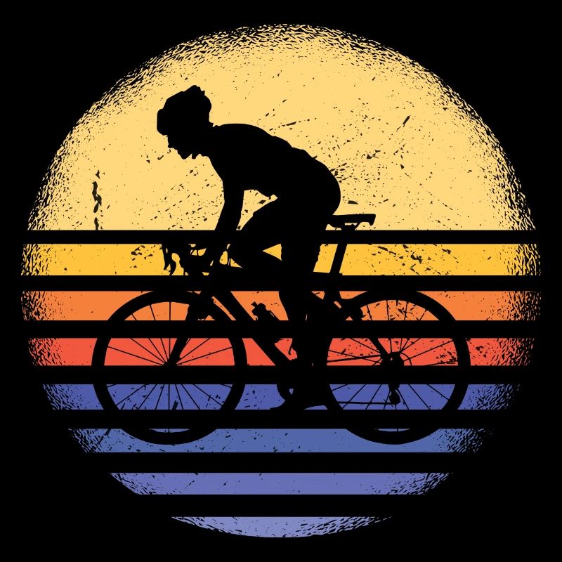 Sport Rétro Coucher De Soleil Cyclisme