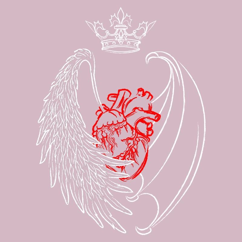 Herzflügel Engel oder Teufel