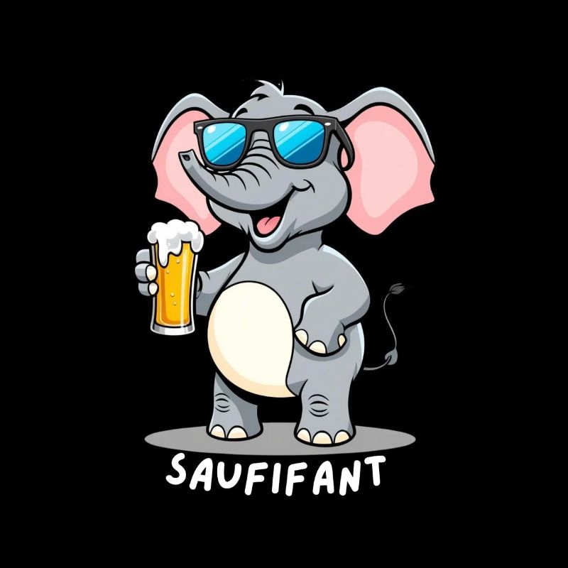 Elefant mit Bier