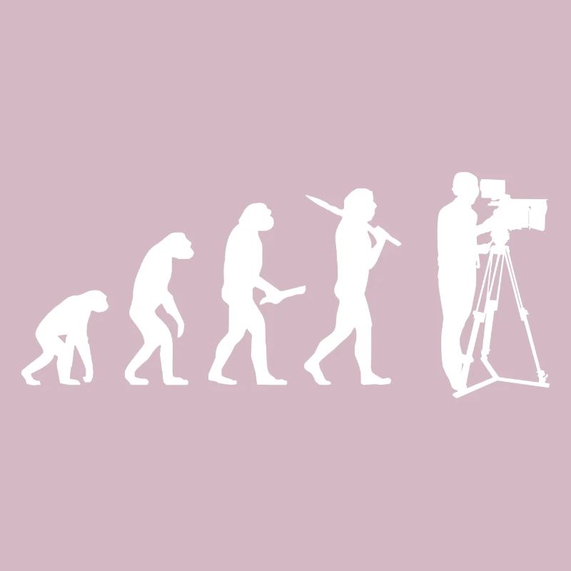 Evolution Kameramann Lustig Videodreh Geschenkidee