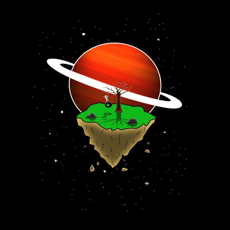 Floating in space