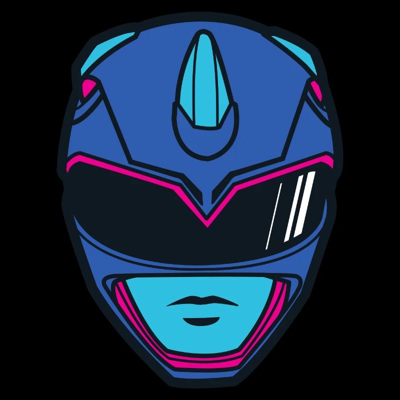 Power Rangers Blauer Ranger Helm Kostüm