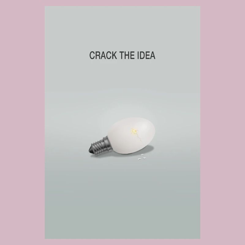 Affiche de pensée créative Crack The Idea