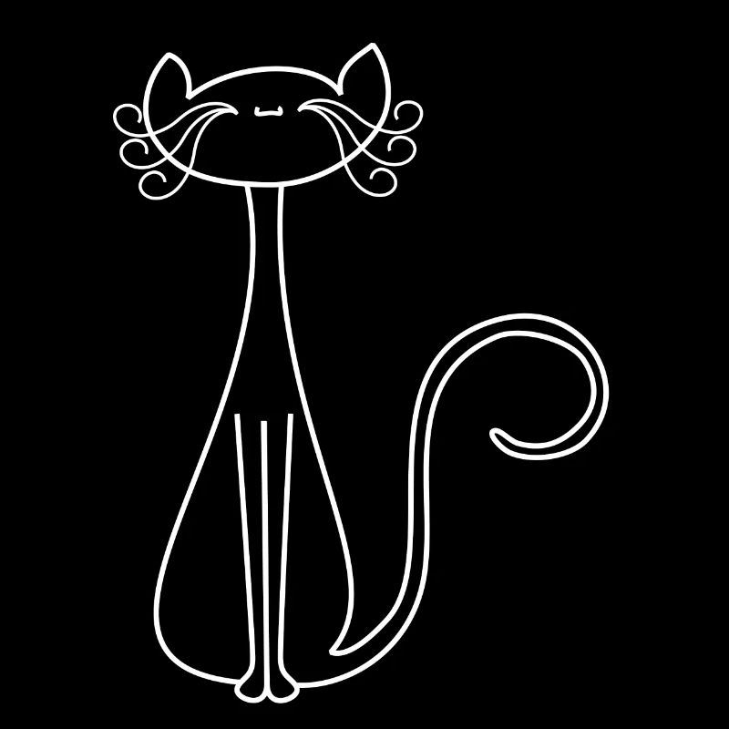 Dessin au trait élégant chat
