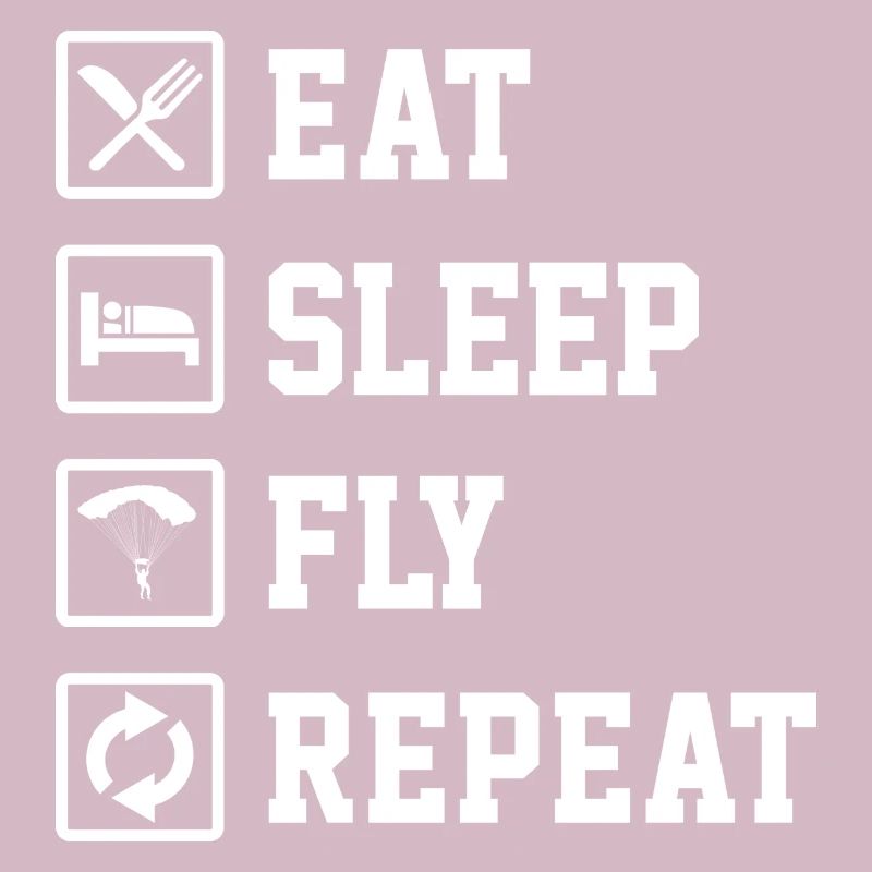 Eat Sleep Fly Repeat Paragliding Parachute Paragli