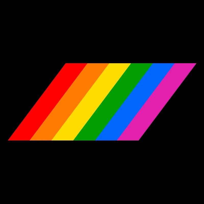 Drapeau arc-en-ciel en pente