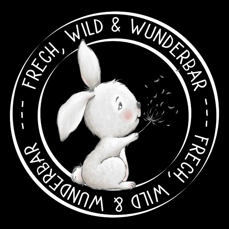 Frech, wild und wunderbar Hase mit Pusteblume