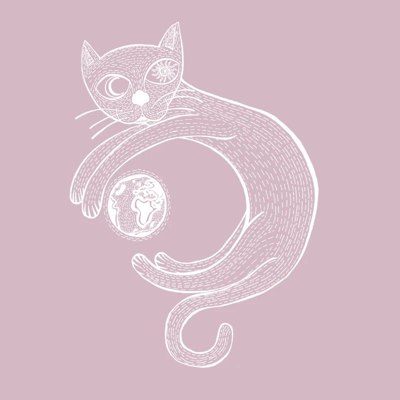 Ludique Chat (Blanco)
