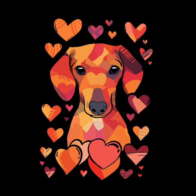 Teckel de la Saint-Valentin