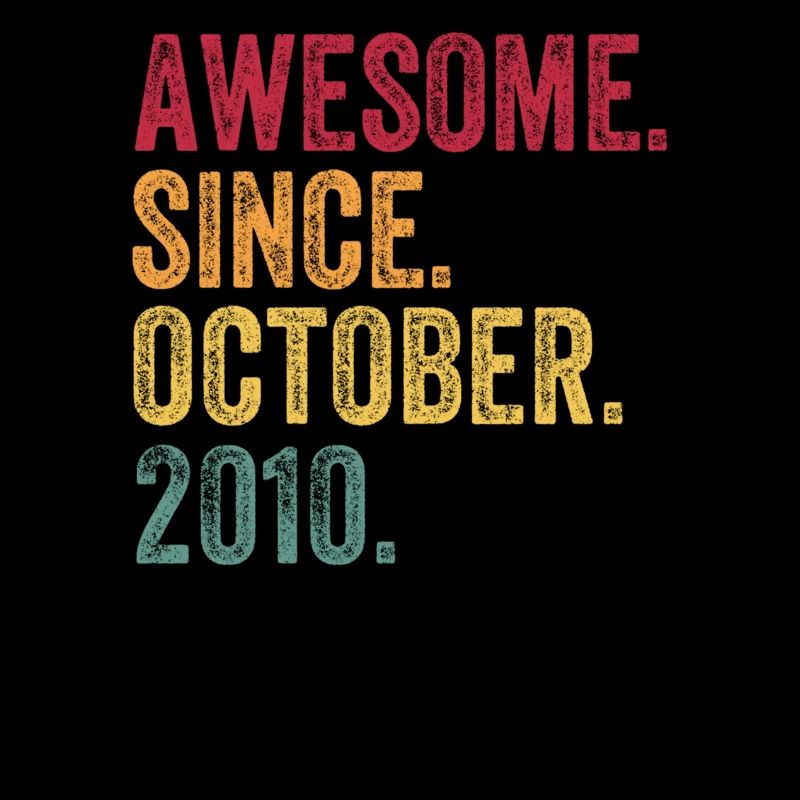 Awesome Since October 2010 10th Birthday