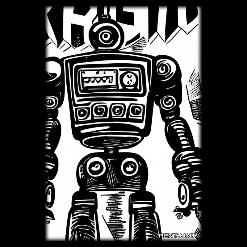 Roboter Comic Zukunft Cyborg Maschine Technik