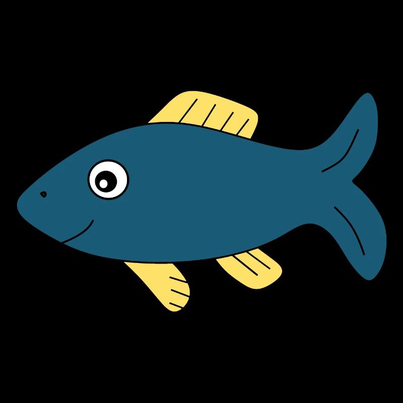 blue fish comic fish