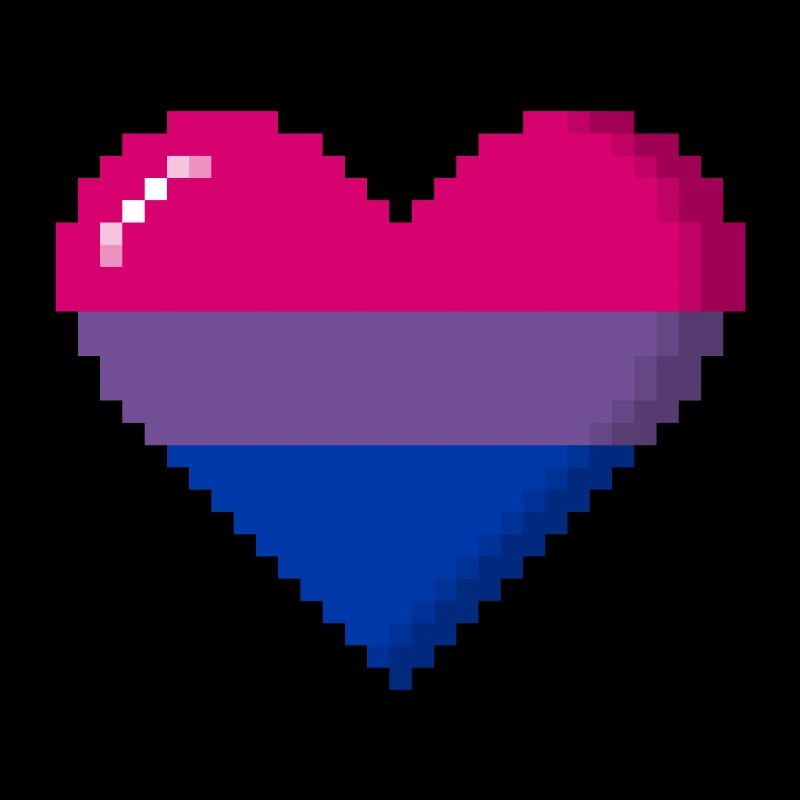 Bisexuell Stolz 8Bit Pixel Herz