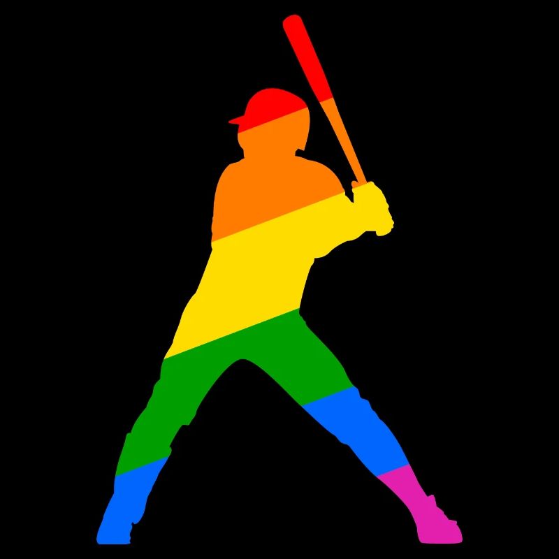 Regenbogen Baseball Sport Design