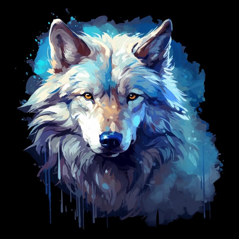 Geschenk Wikinger Wolf Krafttier Schamane Odin