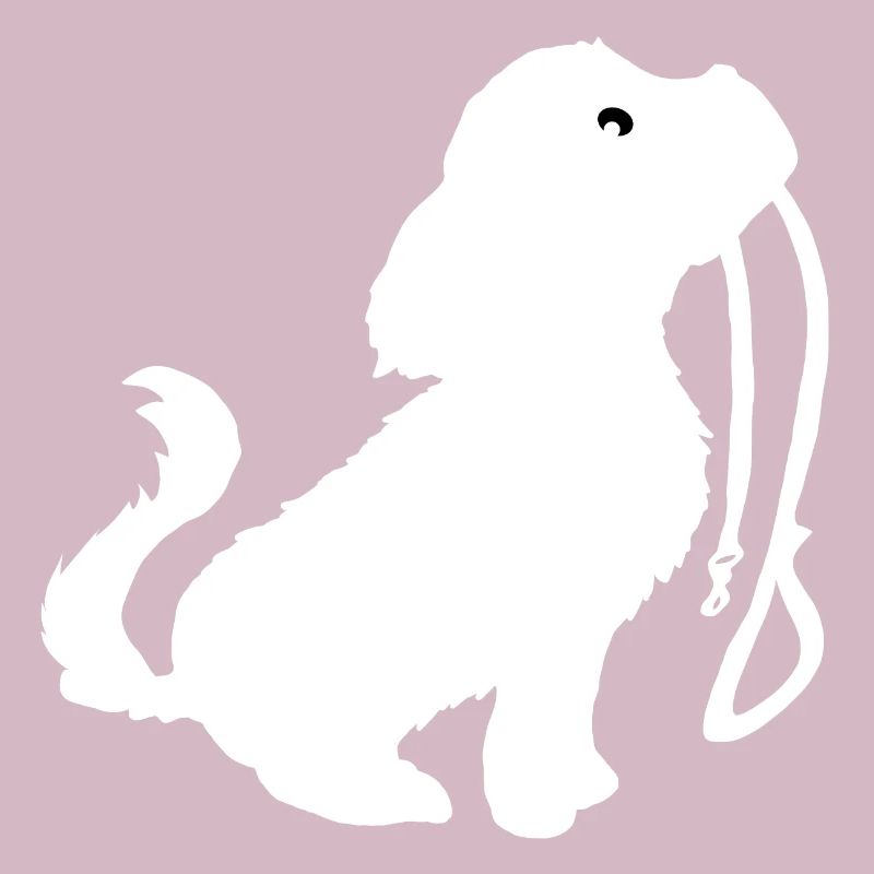 Dog with leash