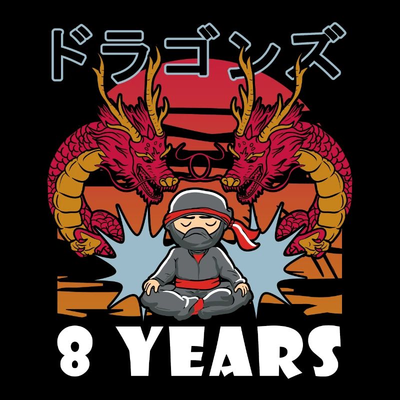 8e anniversaire Ninja 8 ans Ninja Costume cadeau