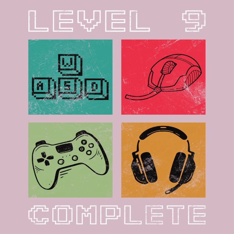 Level 9 Complete 9 Geburtstag Junge Mädchen