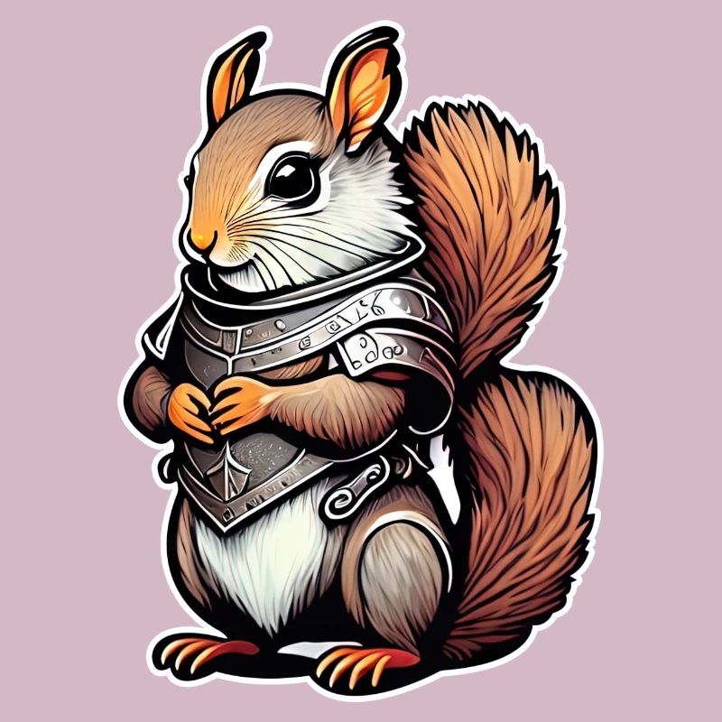 Krieger-Eichhörnchen Illustration