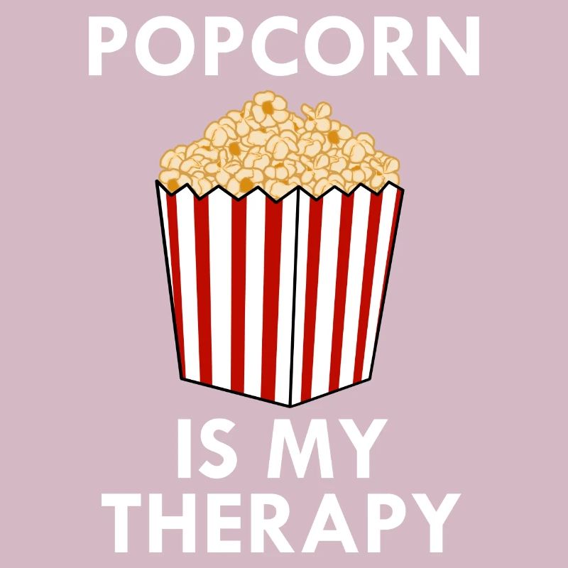 Popcorn as Therapy Funny Quote Corn