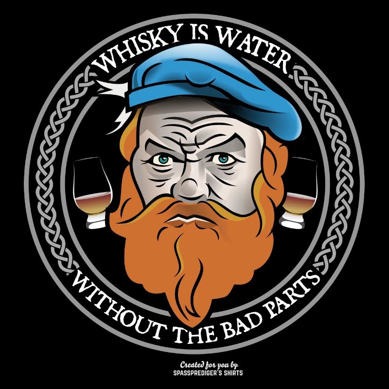 Whisky Is Water Highlander Celtic Design