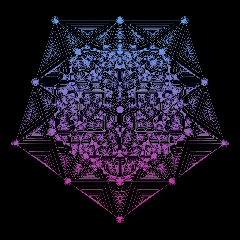 Gradient Star Dimensions du Pentagone