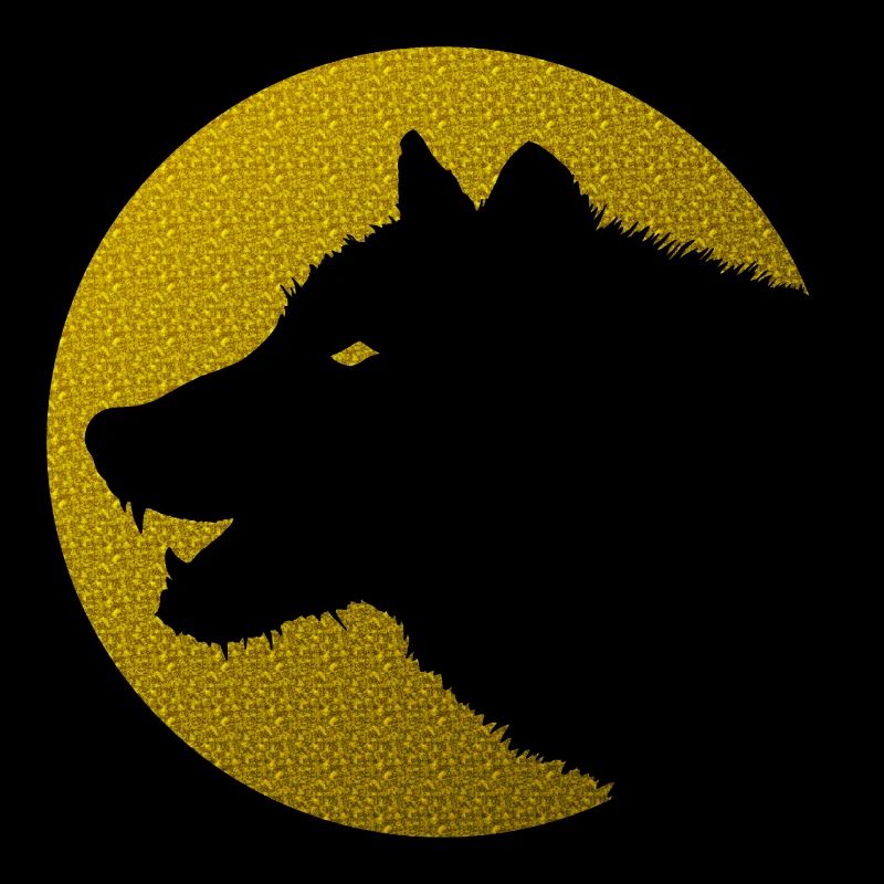 Einsamer Wolf Logo auf Farbe