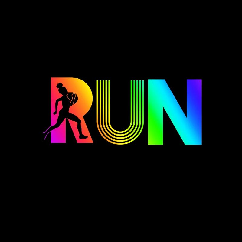 run rainbow running athletic