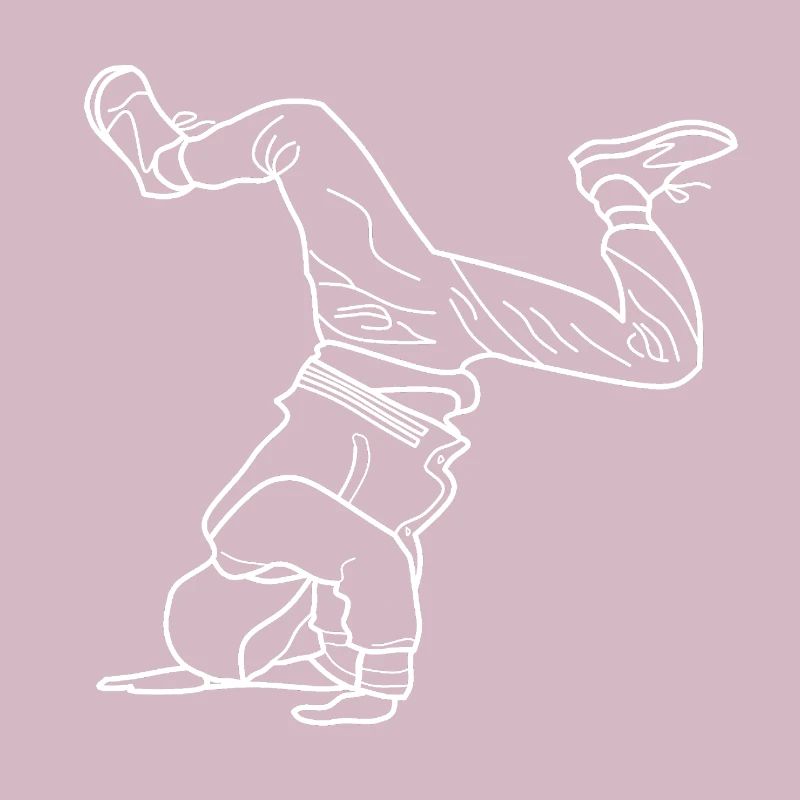 bboy breakdance Elbow Freeze white