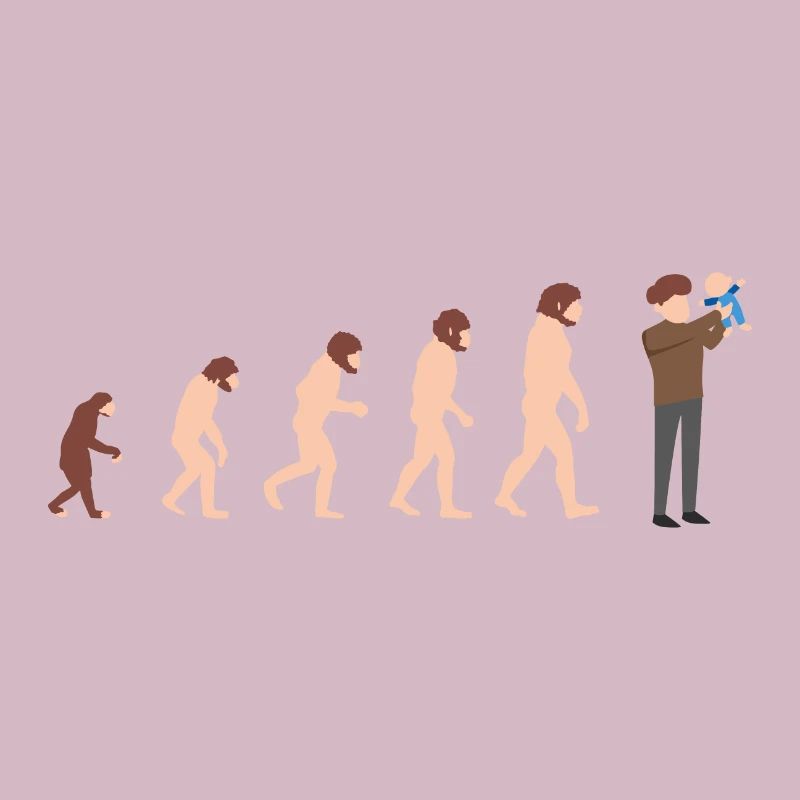 Papa et bébé Evolution Nouvelle idée cadeau papa