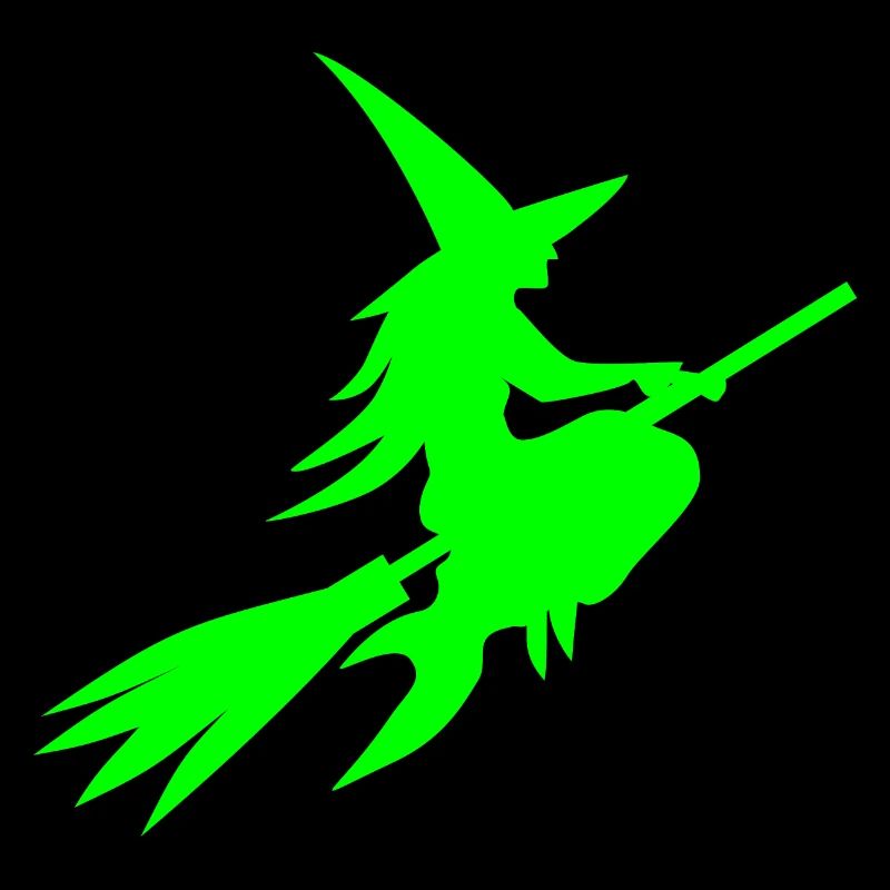 Witch neon green scary