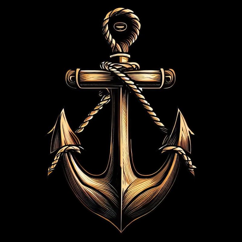 Bronze Anker Motorbootfahrer Segelbootfahrer