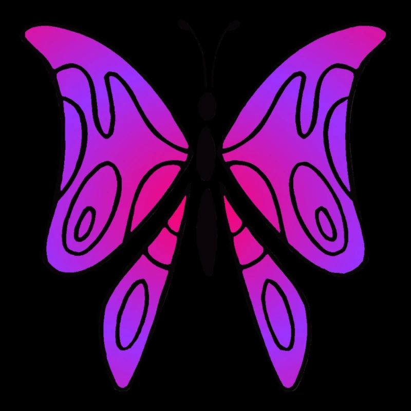 Papillon rose et pourpre