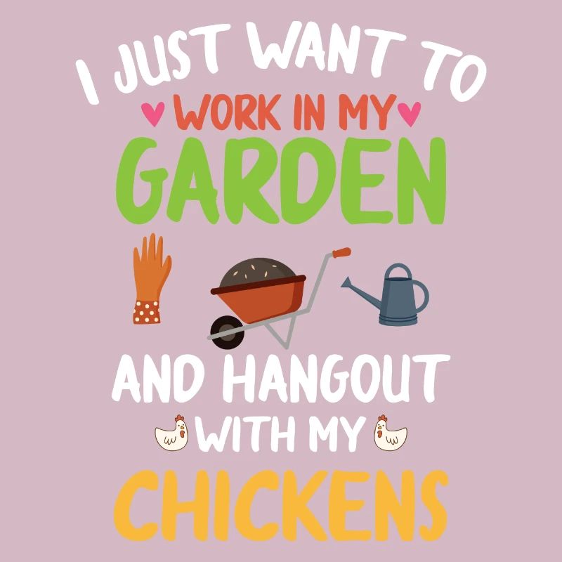 Ideé Geschenk Gartenhühner Gärtner Henne