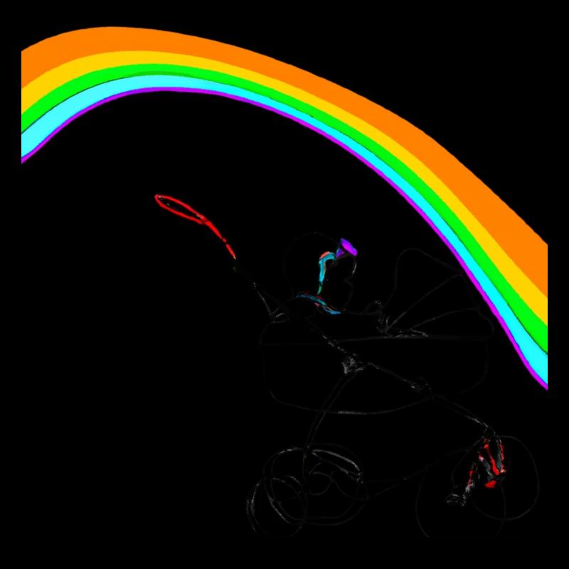 Stroller under the rainbow