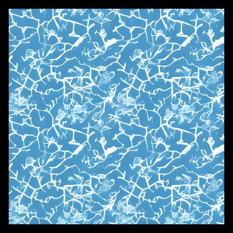 Ice pattern on the blue background
