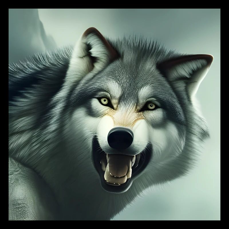 Angry wolf
