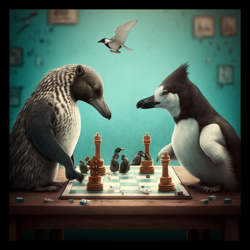 Doux jeu d’échecs entre deux animaux