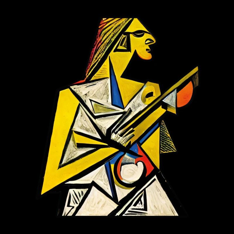 "Apollo" im Kubismus-Stil - KI Kunst