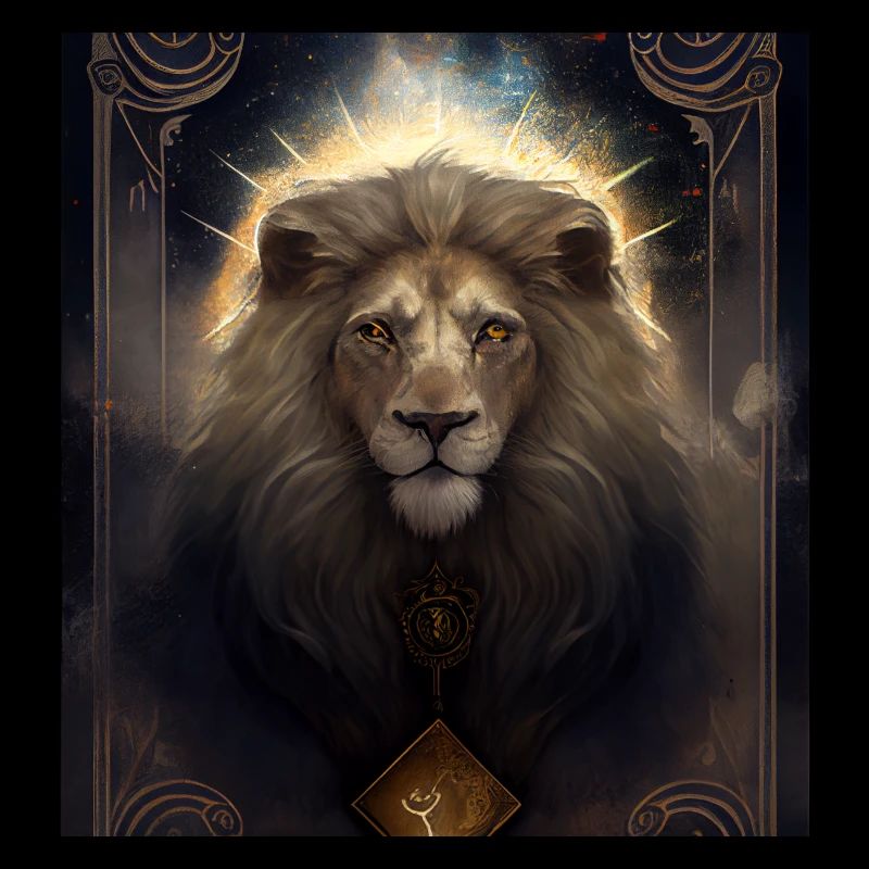 Löwe im Mystischen Tarot Karten Design!
