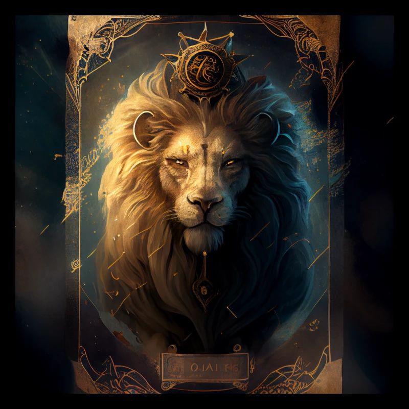 Löwe im Mystischen Tarot Karten Design!